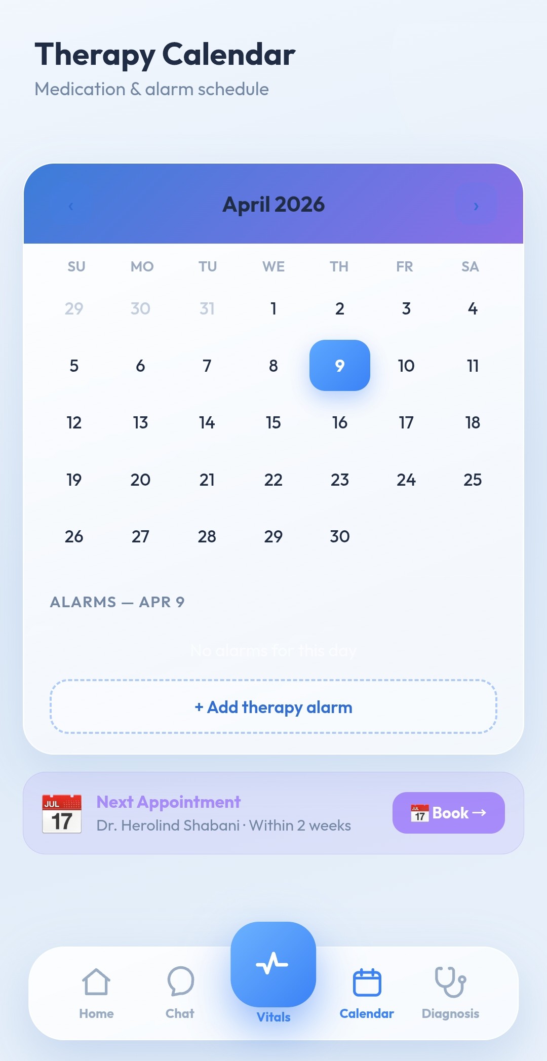 D Health — Therapy Calendar